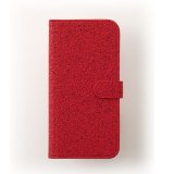 LG URBANO V01 L-03K ケース 保護フィルム 付き au L-03K カバー カード収納 手帳 手帳型 L-03K 携帯ケース 携帯カバー おしゃれ デコ 耐衝撃 可愛い 合成レザー スマホケース L-03K CORK(Red)