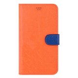 画像: LG URBANO V01 L-03K ケース 保護フィルム 付き au L-03K カバー カード収納 手帳 手帳型 L-03K 携帯ケース 携帯カバー おしゃれ デコ 耐衝撃 可愛い 合成レザー スマホケース L-03K VIVID(Orange)