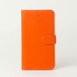 画像: LG URBANO V01 L-03K ケース 保護フィルム 付き au L-03K カバー カード収納 手帳 手帳型 L-03K 携帯ケース 携帯カバー おしゃれ デコ 耐衝撃 可愛い 合成レザー スマホケース L-03K COLORFUL(Orange)