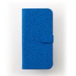 画像1: LG URBANO V01 L-03K ケース 保護フィルム 付き au L-03K カバー カード収納 手帳 手帳型 L-03K 携帯ケース 携帯カバー おしゃれ デコ 耐衝撃 可愛い 合成レザー スマホケース L-03K CORK(Blue)