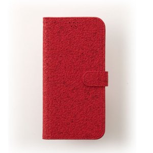 画像: LG URBANO V01 L-03K ケース 保護フィルム 付き au L-03K カバー カード収納 手帳 手帳型 L-03K 携帯ケース 携帯カバー おしゃれ デコ 耐衝撃 可愛い 合成レザー スマホケース L-03K CORK(Red)